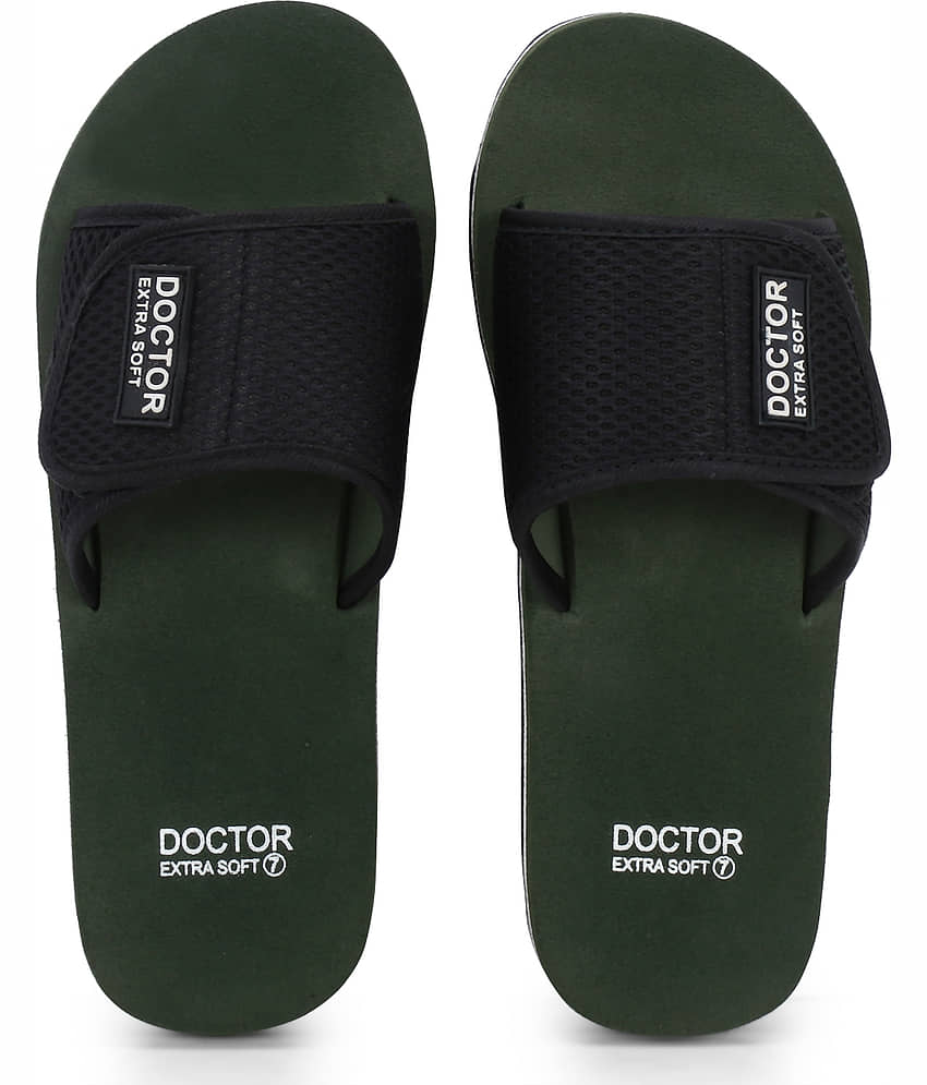 DOCTOR EXTRA SOFT - Olive Men's Slide Flip Flop