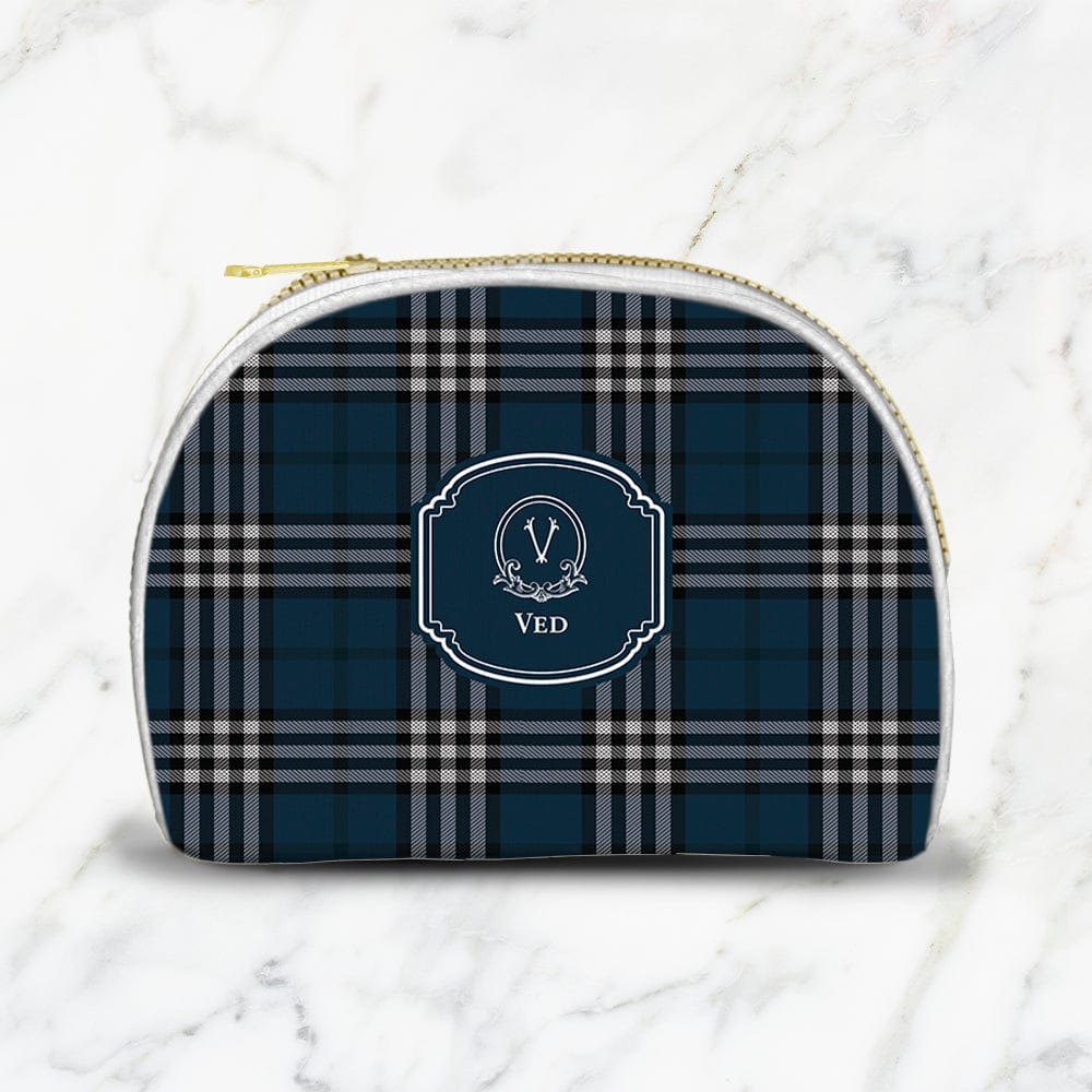 Tartan Pouch-Navy / Small