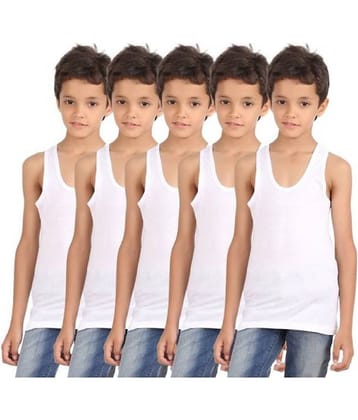 Hap Kings Pack of 5 Boys Cotton Blend ( White )