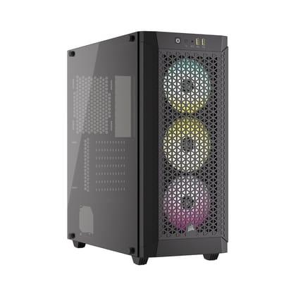 Corsair 480T RGB Airflow USB C Tempered Glass Mid Tower Pc Case- Black