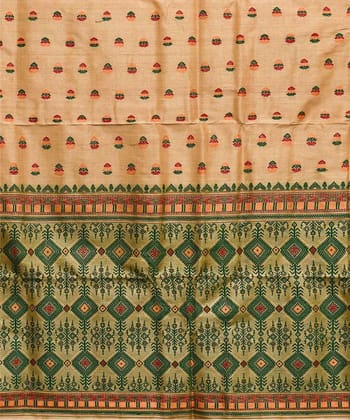 Handwoven Tussar Muga Silk Assam Saree