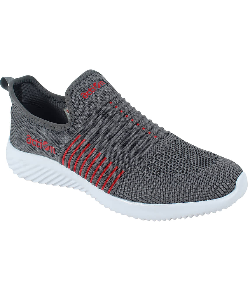 Action - AM 760-D.GY-RD Gray Men's Sports Running Shoes