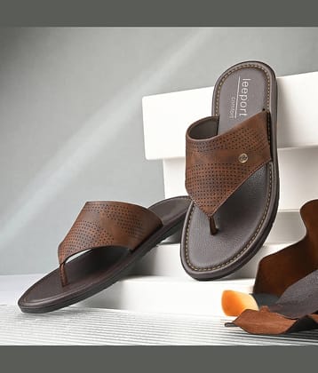 Leeport Black Men's Thong Flip Flop