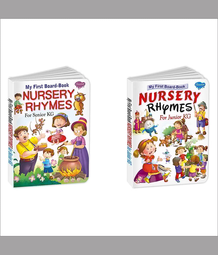 Sawan Present Set Of 2 Books | My First Board Book | Nursery Rhymes For Junior KG And Nursery Rhymes For Senior KG (Board Book, Manoj Publications Editorial Board)