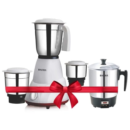 Baltra Speed 3Jar 550 Watt Mixer Grinder with 1100 Watt 1.2 Ltr electric kettle(Heating Cup) Combo