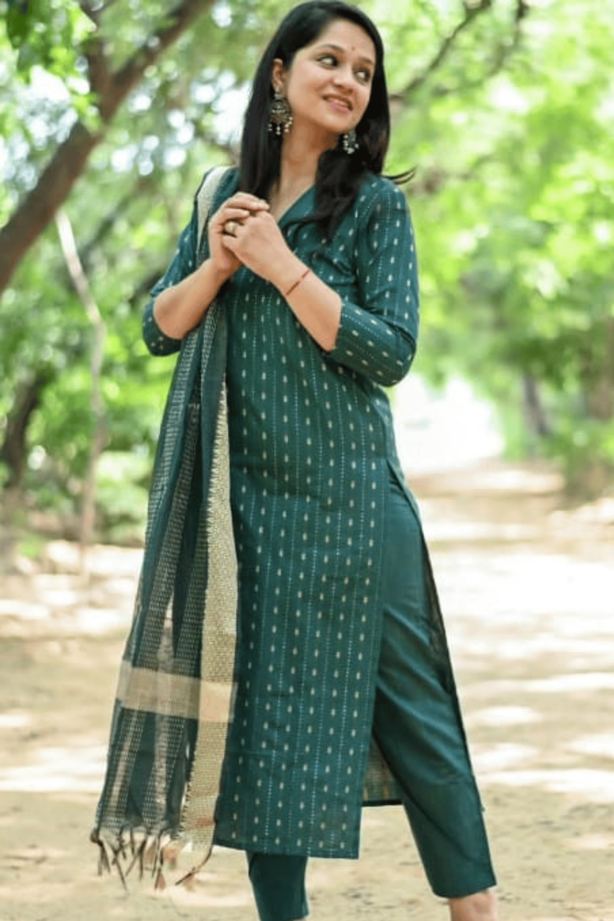 South cotton weaving set-M / Green