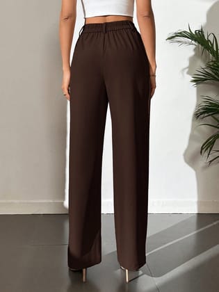 Bellbum Casual Trouser Brown Lycra Pant-S