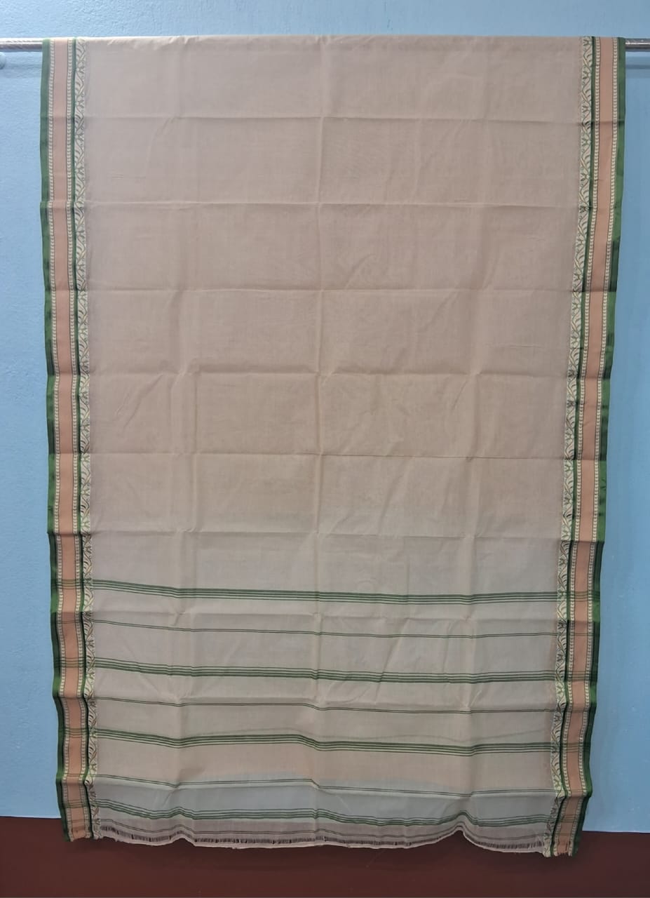 Bengal Pure Cotton Tangail Saree | Cream