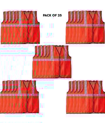 LAXMI Safety Jacket Orange (Pack of 25) Orange Safety Jacket