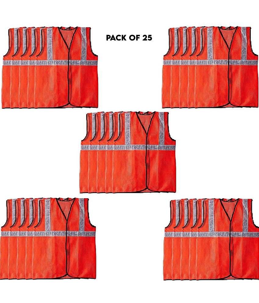 LAXMI Safety Jacket Orange (Pack of 25) Orange Safety Jacket