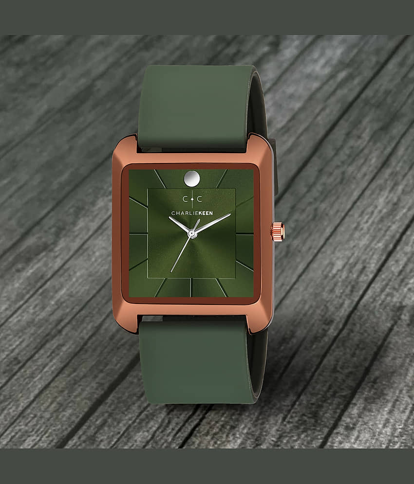 CHARLIEKEEN Green Silicon Analog Men's Watch