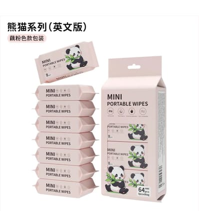 Wet Tissues Pack | Kawaii Wet Tissue ( 8 mini packs in one)