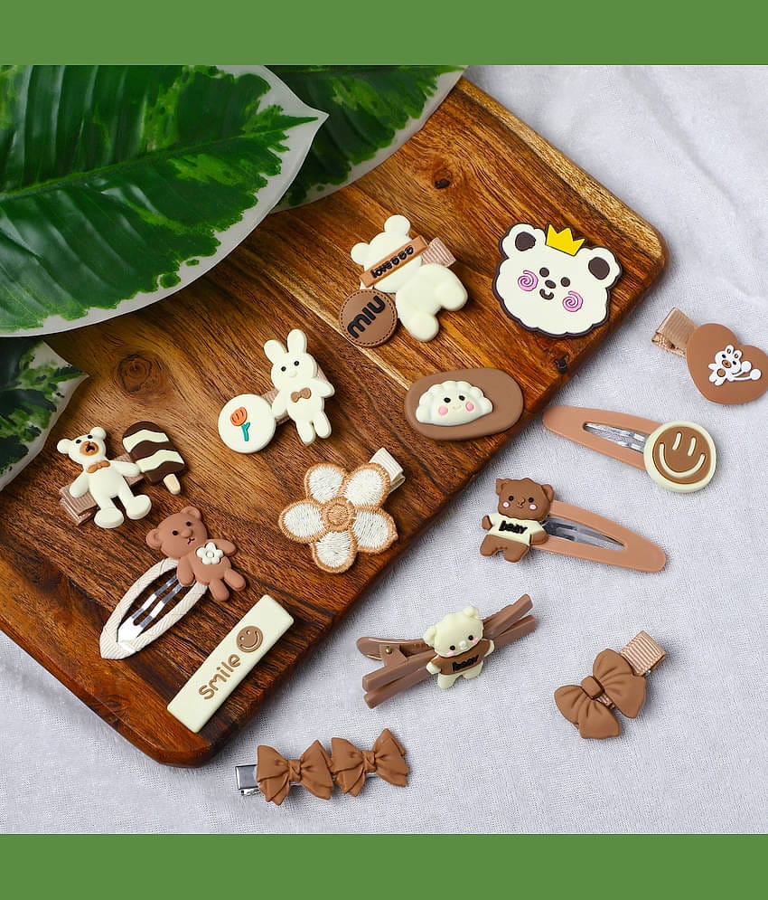 Thrillz Brown Hair Clip ( Pack of 12 )