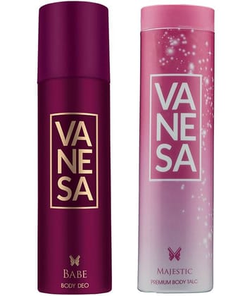 Vanesa Babe Deo 150Ml & Majestic Talc 300Gm (Pack Of 2)