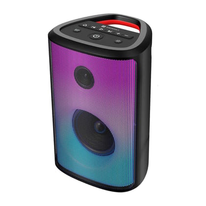 Portronics Dash 8 60W Bluetooth Party Speaker with Bass Boost Technology, Upto 6 Hours Playtime, Wired Karaoke Mic, TWS Mode, USB, AUX in, BT 5.3v, Full Screen LED Effect, Type C Charging Portronics Dash 8 60W Bluetooth Party Speaker with Bass Boost Technology, Upto 6 Hours Playtime, Wired Karaoke Mic, TWS Mode, USB, AUX in, BT 5.3v, Full Screen LED Effect, Type C Charging