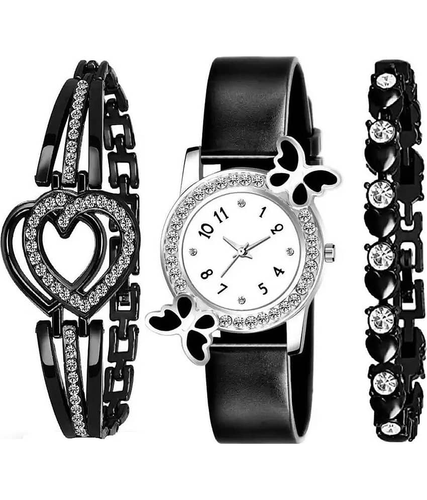 Shivark Black Silicon Analog Womens Watch