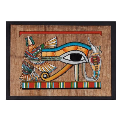 Egyptian Painting 11.5x8.5 Eye of Horus Udjat Symbol on Papyrus by Eyaas