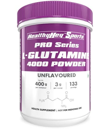 HEALTHYHEY NUTRITION Glutamine Powder, Muscle Growth and Recovery 400 gm