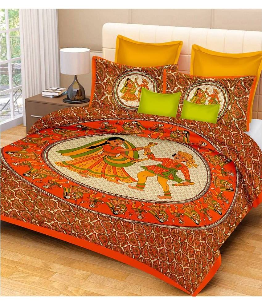 Bombay Spreads Cotton Double Bedsheet ( Blue )