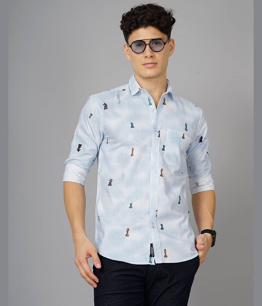 Paul Street - White 100% Cotton Slim Fit Men's Casual Shirt ( Pack of 1 )
