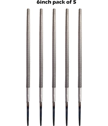 Round Engineer's File Tool 6Inch (125mm) (Pack Of 5) File & Rasp Round