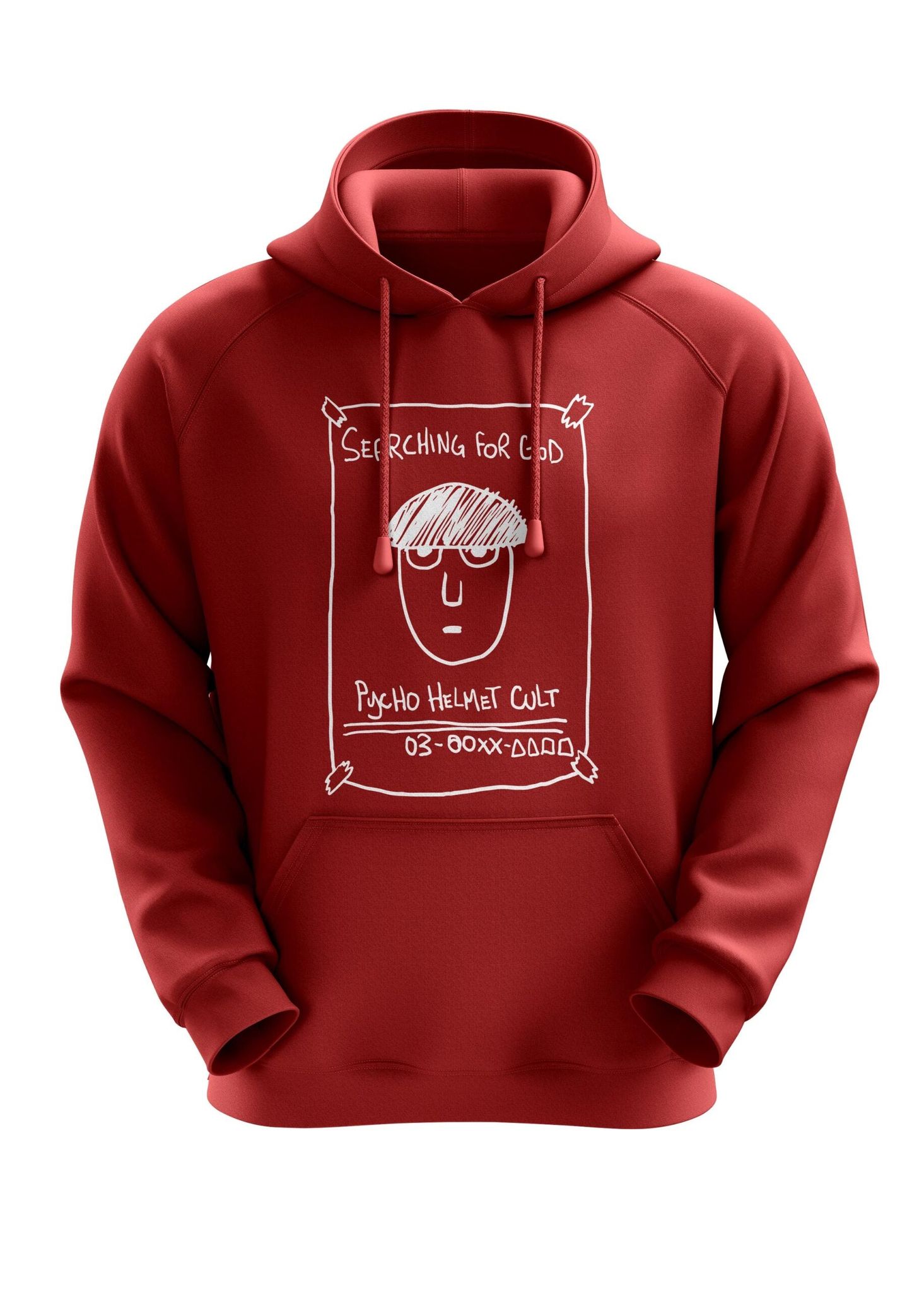 Where is he Mob Psycho Hoodie-Red / S