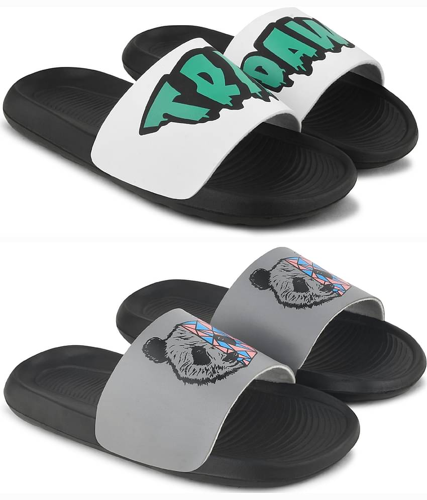 PERY PAO Multi Color Men's Combo Slipper