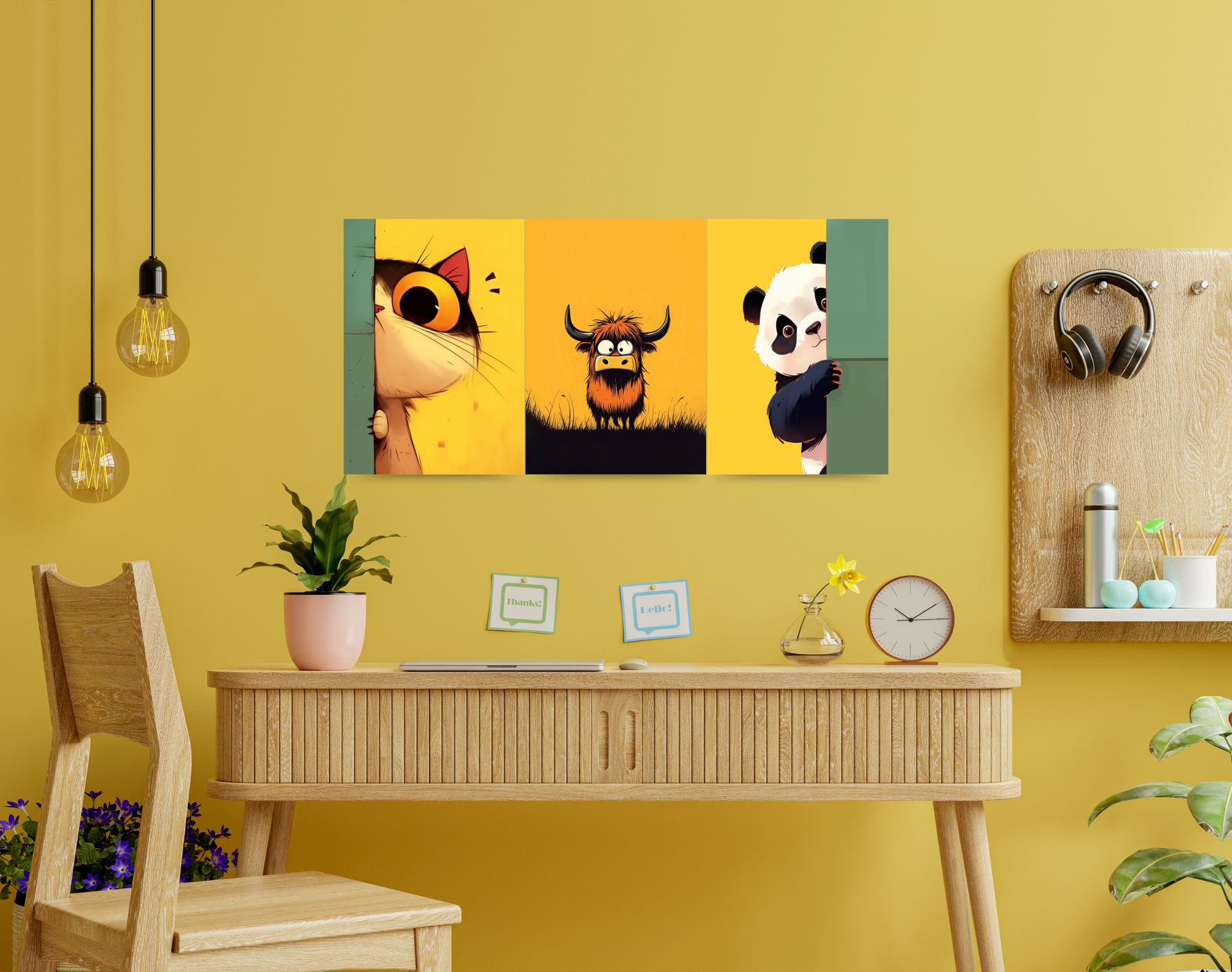 "Cuteness Overload: ANIMMAL KINGDOM"- Shiny & Sturdy Metallic Poster  Art That Pops & Sticks (Literally!)-A3
