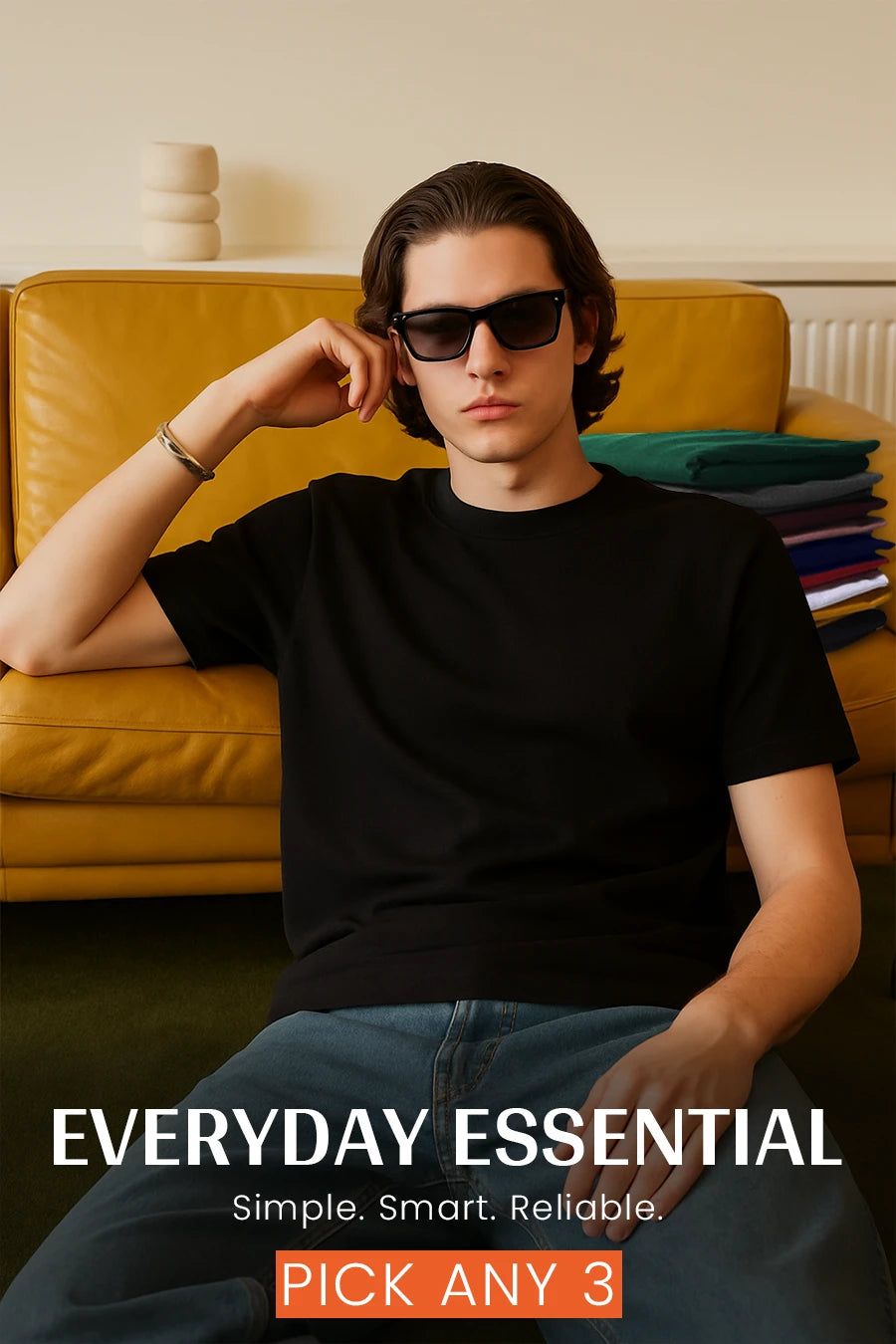 Pick Any 3 - Men Everyday Tshirt Combo-L