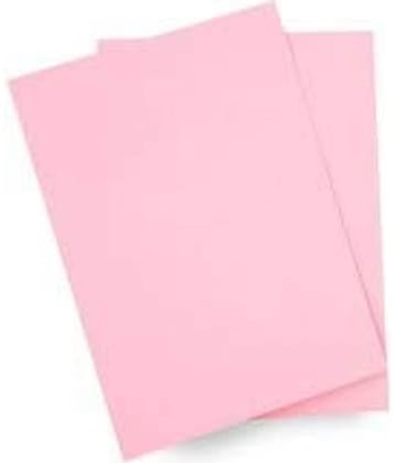 Eclet 40 pcs baby pink Sheets (180-240 GSM) Copy Printing Papers/Art and Craft Paper A4 Sheets Double Sided Colored Origami Folding School, Office Stationery (Baby Pink)
