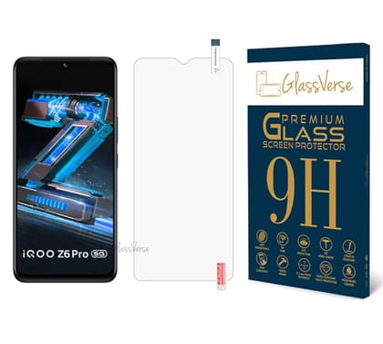 GlassVerse 9H Tempered Glass For Vivo Iqoo Z6 Pro 5G(Pack Of 1) With Free Installation Kit Full Screen Coverage If Received Damaged-6.44 Inch GlassVerse 9H Tempered Glass For Vivo Iqoo Z6 Pro 5G(Pack Of 1) With Free Installation Kit Full Screen Coverage 