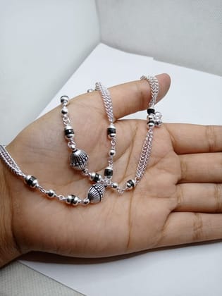 Pure silver 75percent bridal payal p = 63