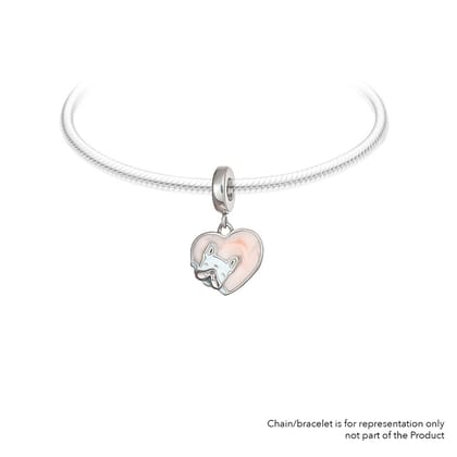 Dog Love| 925 Silver charms for Bracelets / Chain-Free / Silver / Modern