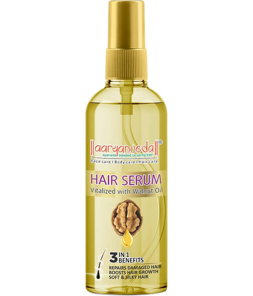 Aaryanveda Vitalized Hair Serum with Walnut Oil for Nourishing & Frizz Control ,100 ml (Pack of 1)