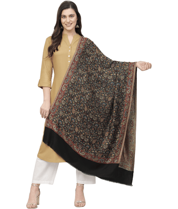 Anekaant Black Self Design Shawl - ( Pack of 1 )
