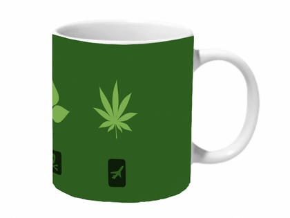 Multicolor Weed Signs Ceramic Mug