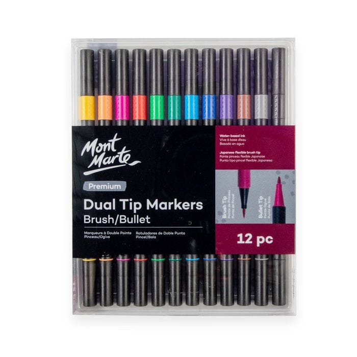 Mont Marte Premium Dual Tip Markers 12Pc