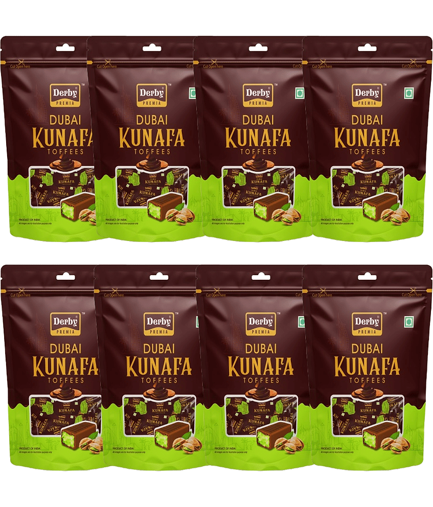 Derby PISTA Toffees 800 gm Pack of 8