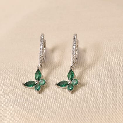 Ringlet Butterfly Earrings - Green