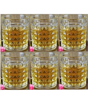 Somil Stylish Glass Glass Whiskey Glasses 330 ml ( Pack of 6 )