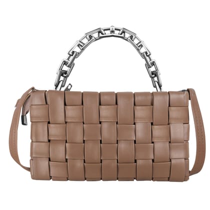 LOREM Faux Leather Handbag for Women & Girls, Top Zip Closure, Removable Shoulder Strap, 1 Main Compartment, Multipurpose Use, Ideal for Caf�s and Holidays