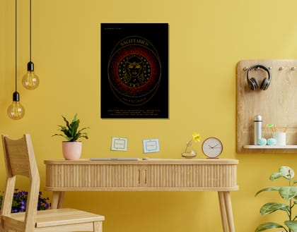 "SAGITTARIUS-ZODIAC EDITION"- Shiny & Sturdy Metallic Poster  Art That Pops & Sticks (Literally!)-A5
