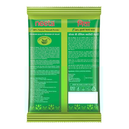 Neeta Mehendi Powder 1Kg, 100% Natural Henna Mehandi Powder for Hair, Hand & Feet