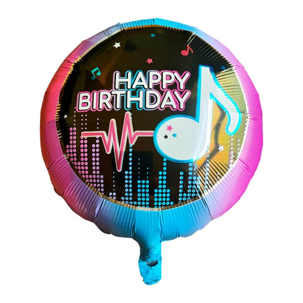 Neon Happy Birthday Balloon - 18 inches - 1PC - Party and Festive Needs | Buy online on ZillyBuy