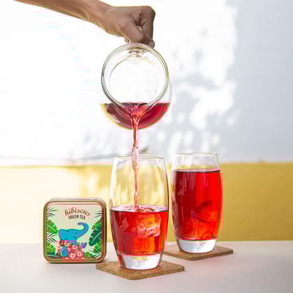 Hibiscus Iced Green Tea-100 GMS / Tin Box