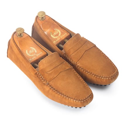 Gommino Suede Penny Loafers (Tan)-EU 41 / UK 7 / Tan