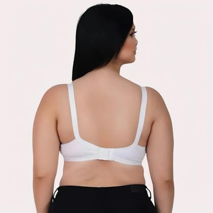 PureBreeze 4-Pack – White Cotton Bras for Summers
