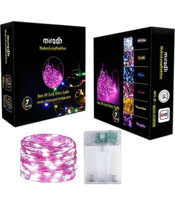 MIRADH - Pink 3Mtr String Light ( Pack of 1 )