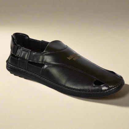 Men's Designer Black Sandals-6