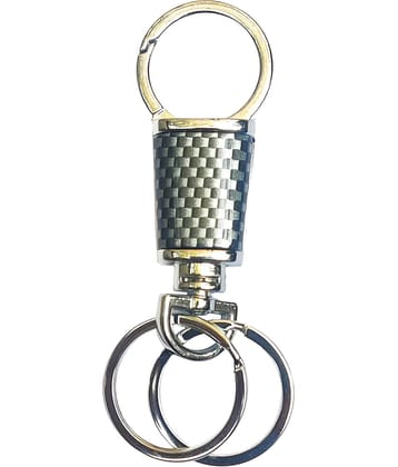 La Belleza Silver Stainless Steel Keychain - Pack of 1
